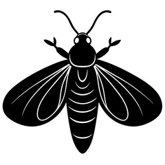 Firefly silhouette vector illustration 