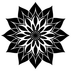 Flower pattern design silhouette vector illustration 