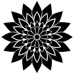 Flower pattern design silhouette vector illustration 