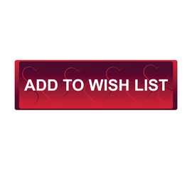 Add Wishlist Button Abstract Design  Beautiful Text Stock Vector for E-commerce