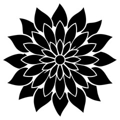 Flower pattern design silhouette vector illustration 