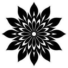 Flower pattern design silhouette vector illustration 