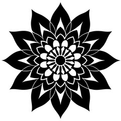 Flower pattern design silhouette vector illustration 