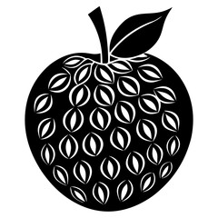 Fruit pattern design silhouette vector illustration 