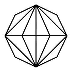 Geometric shape and futuristic line art vector illustration 