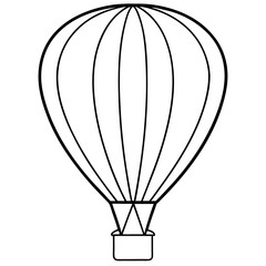Obraz premium Hot air balloon floating in the sky vector illustration 