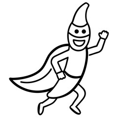 Banana superhero saving the day