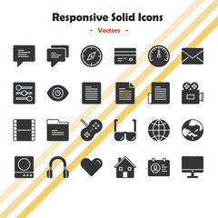 Responsive Solid Icons Collection