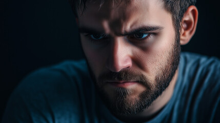 Fototapeta premium Gamer emotional reaction – controlled anger