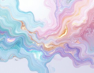 Delicate waves of color and sparkle in dreamy patterns