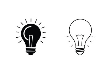 Lightbulb Icons Ideas, Innovation, Inspiration, Creativity, Illumination