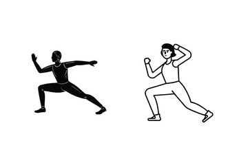 Fitness, Exercise, Silhouette, Action, Sport, Workout, Athlete, Running, Person, Activity