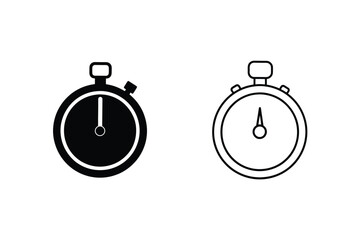 Stopwatch Icons Time Measurement, Timer, Duration, Speed, Efficiency