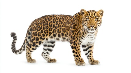 Fototapeta premium Amur Leopard isolated on white background