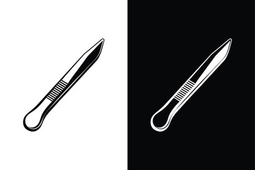 High-Quality Tweezers Vector Icon. Clean & Professional