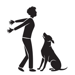 Men and Dog vector