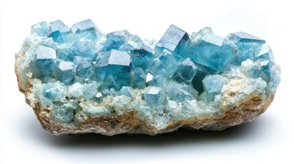 Blue Calcite isolated on white background