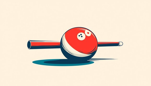 recommend clip art: Pool Cue Ball Retro Design.