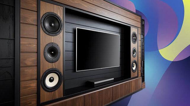 Modern high-end home theater audio-visual system