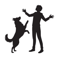 Men and Dog vector