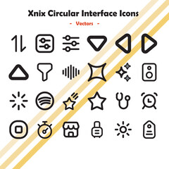 Xnix Circular Interface Icons Collection batch 20