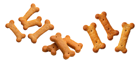 Dog Bone Biscuits isolated on a transparent background 