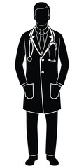 silhouette of a doctor