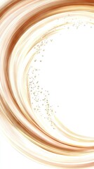Abstract golden swirl on white. For web design, digital art, presentations or posters