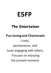MBTI, ESFP
