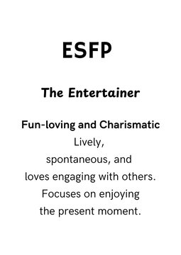 MBTI, ESFP