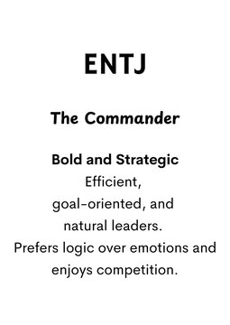 MBTI, ENTJ