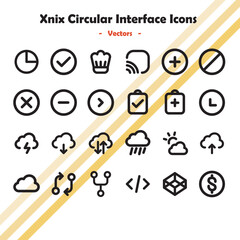 Xnix Circular Interface Icons Collection
