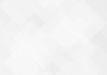 Fototapeta premium A modern abstract pattern of overlapping gray and white geometric squares and rectangles, creating a subtle gradient and visual texture