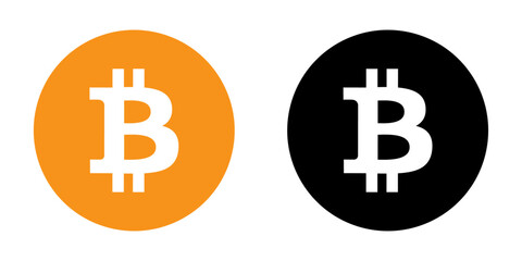 Bitcoin symbols. Cryptocurrency symbols with white background. Bitcoin , cryptocurrency, symbols, vector.