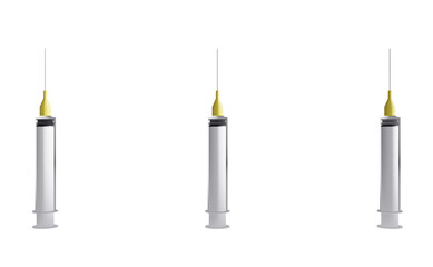 3d rendered syringes with transparent background illustration