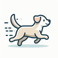 Excited Dog Running Playfully in a Fun Pose