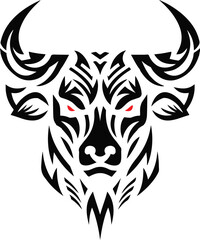 Fototapeta premium Head of bull vector design