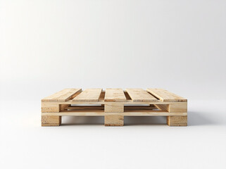 Isolated wooden pallet on clean white background a simple product showcase
