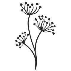 Delicate floral branch illustration