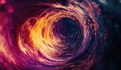 Abstract swirling vortex of vibrant colors.  A mesmerizing tunnel of dynamic energy