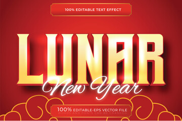 Lunar New Year Editable Text Effect Style 3d Bold Modern Theme Asian