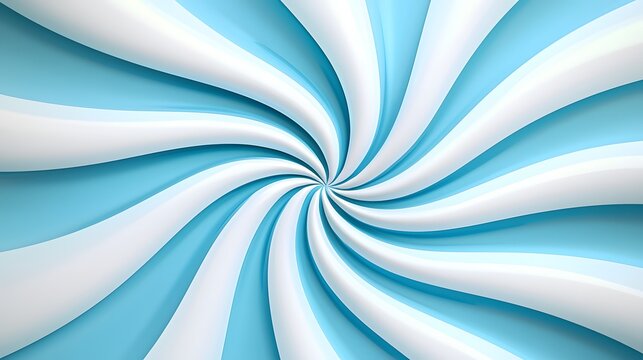Swirling radial pattern in blue and white