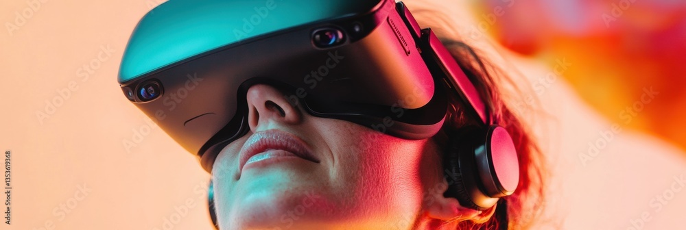 Fototapete immersive xr experience next-gen virtual reality interface for digital collaboration, transformative