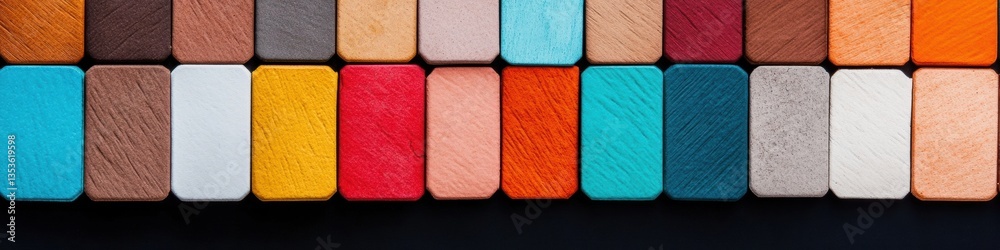 Poster Chromatic Productivity Mosaic Minimalist Color Block Task Management Grid for Next-Gen Digital Workspace Design and Creative Professional Workflow Optimization