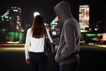 Late at night, a thief is caught pickpocketing a man's wallet