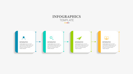 Business Infographic with icons and 4 options.