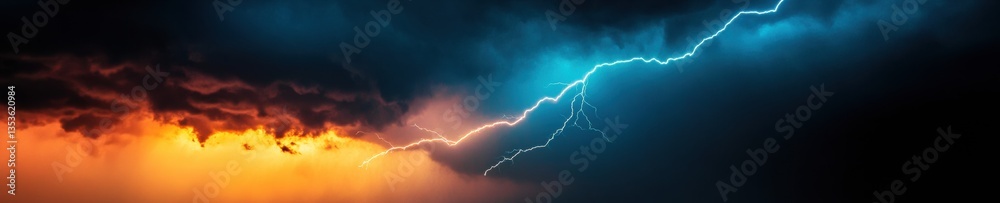 Aufkleber electrifying climate crisis visualization dramatic cumulonimbus lightning storm for advanced meteoro