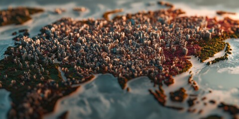 Global Connectivity Revolution Pan American Day Papercraft Visualization for Sustainable Diplomacy and International Brand Storytelling