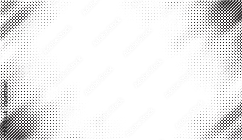 Poster Halftone background vector, abstract backdrop design with two tone pattern and copy space for edit your content.