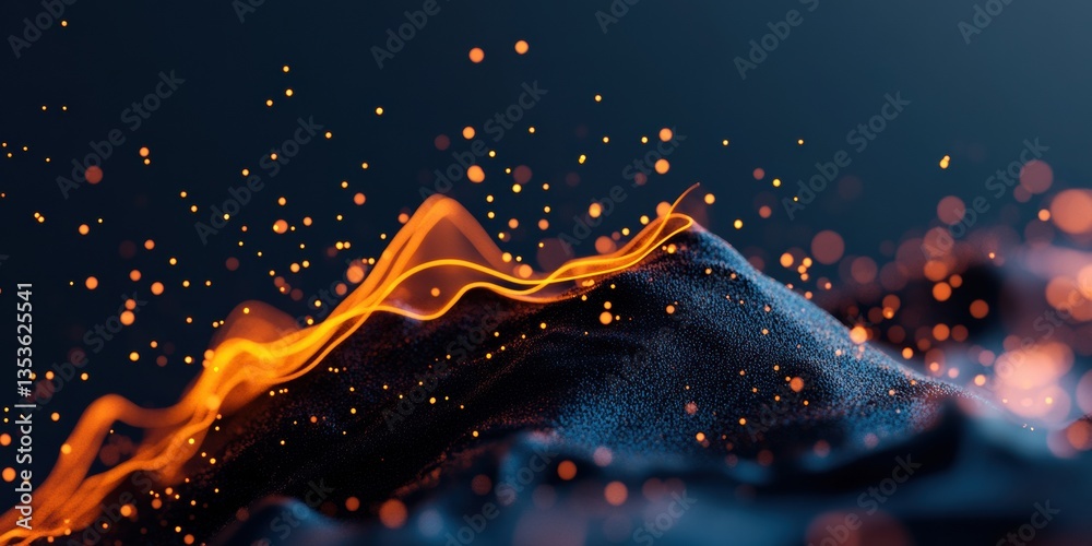Aufkleber Quantum Flow Analytics Immersive Digital Landscape Visualizing AI-Driven Network Dynamics with Luminescent Data Streams and Cinematic Technological Emergence